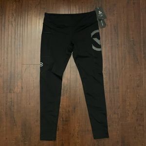 Virus sports leggings black, size M, mid rise fit